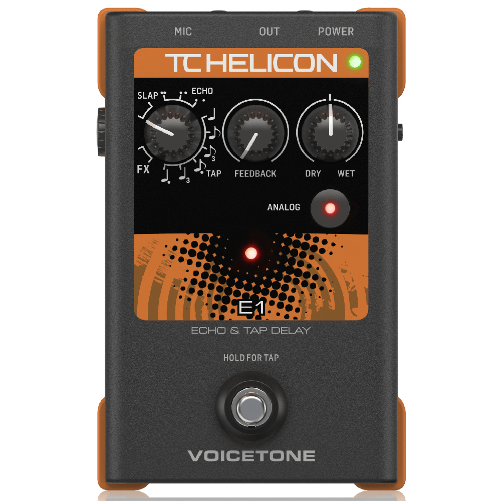 TC Helicon VOICETONE E1 Tek Butonlu Stompbox Vokal Echo Efektleri Pedalı